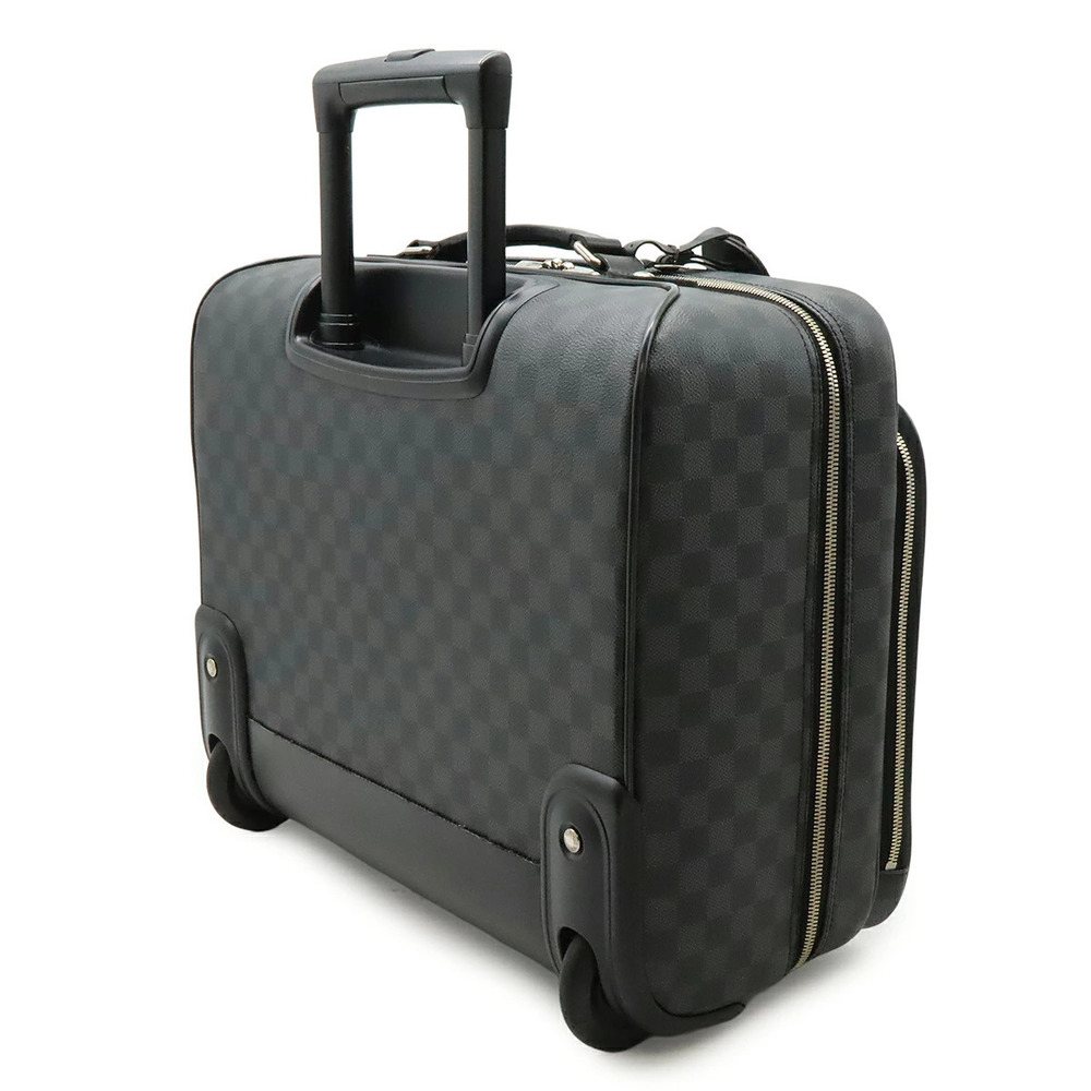 Louis Vuitton Bag Carry Graphite on Pilot Trolley Black Travel Damier Case Black